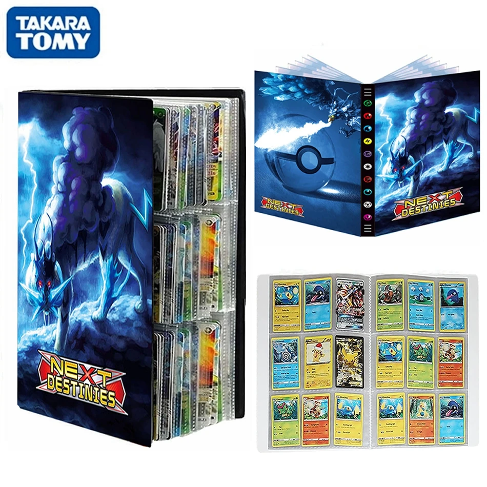 

TAKARA TOMY 9 Pocket 432Pcs Pokemon Cards Album Book Cartoon Anime GX VMAX EX Game Card Collection Holder Folder Kids Cool Toys