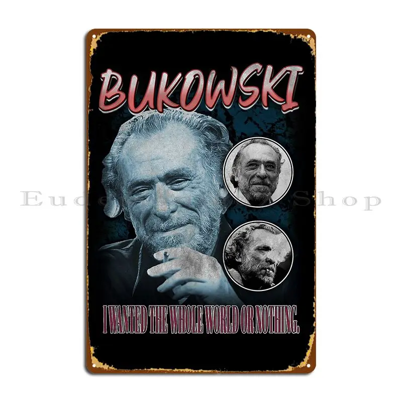 Чарльз Буковски винтажный раперский Тройник металлический знак проектирование