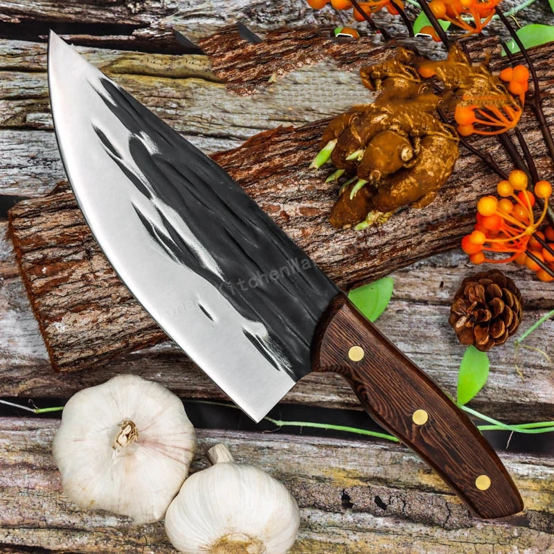 

Forged Stainless Steel Butcher Knife Meat Cleaver Bone Knife Outdoor Camping Knife Kitchen Cooking Knife