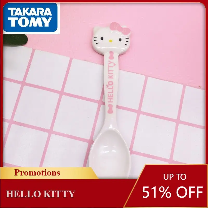 

Hello Kitty Cute Cartoon Melamine Imitation Ceramic Plastic Non-toxic Spoons Baby Baby Creative Shape Spoons