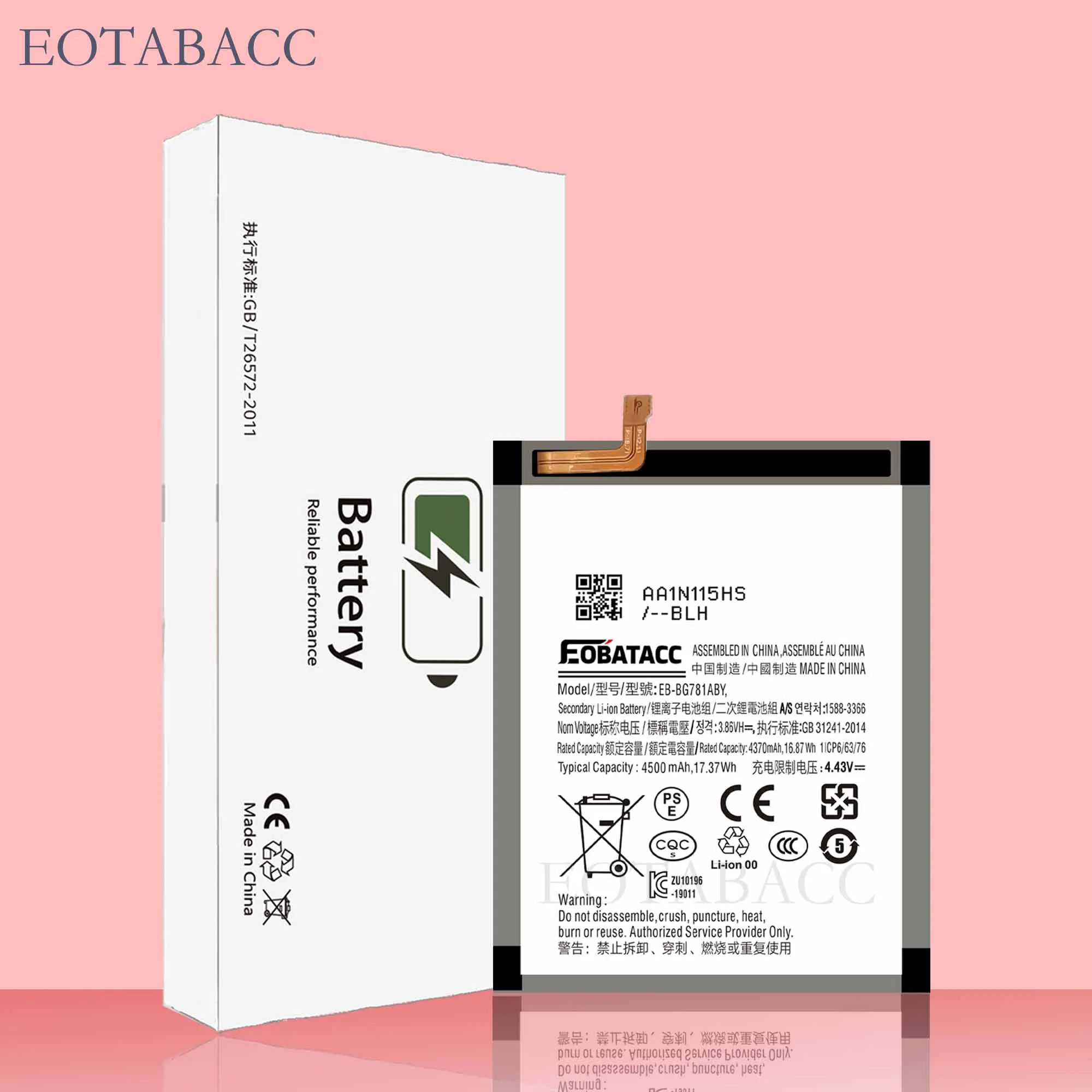 Новинка 100% Оригинальная батарея EOTABACC для SamsungS20 FE EB-BG781ABY/S20 Fan Edition/A52 5G/A526/A52S 5G/A525/G780