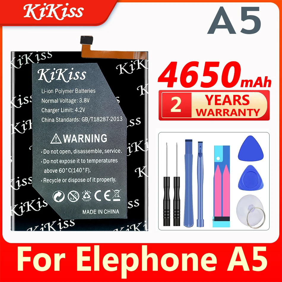 

KiKiss 4650mAh Replacement Battery For Elephone A5 Smart Phone