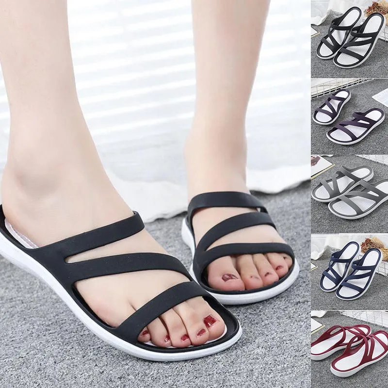 

Сандалии женские на плоской подошве, модная пляжная обувь, уличные повседневные туфли, Тапочки