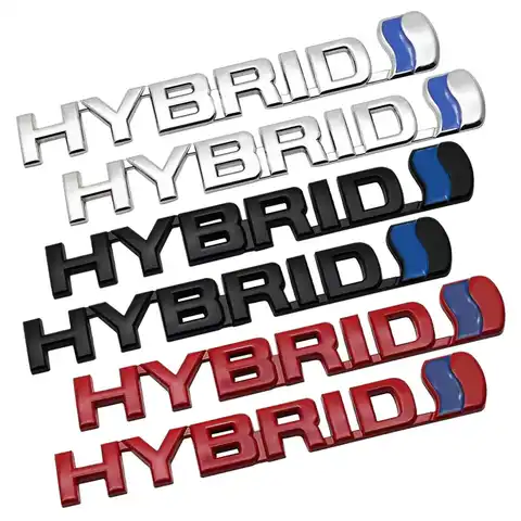 Модифицированная Автомобильная наклейка с гибридным двигателем, задний значок, украшение для решетки радиатора, логотип для Toyota Highlander Camry ...