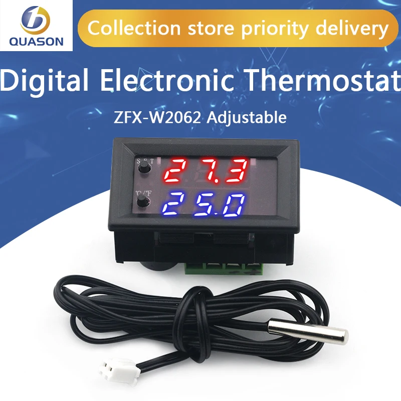 

Регулируемый термостат с мгновенным преобразованием ZFX-W2062 градусов по Фаренгейту, с микрокомпьютером, термостат с цифровым электронным уп...