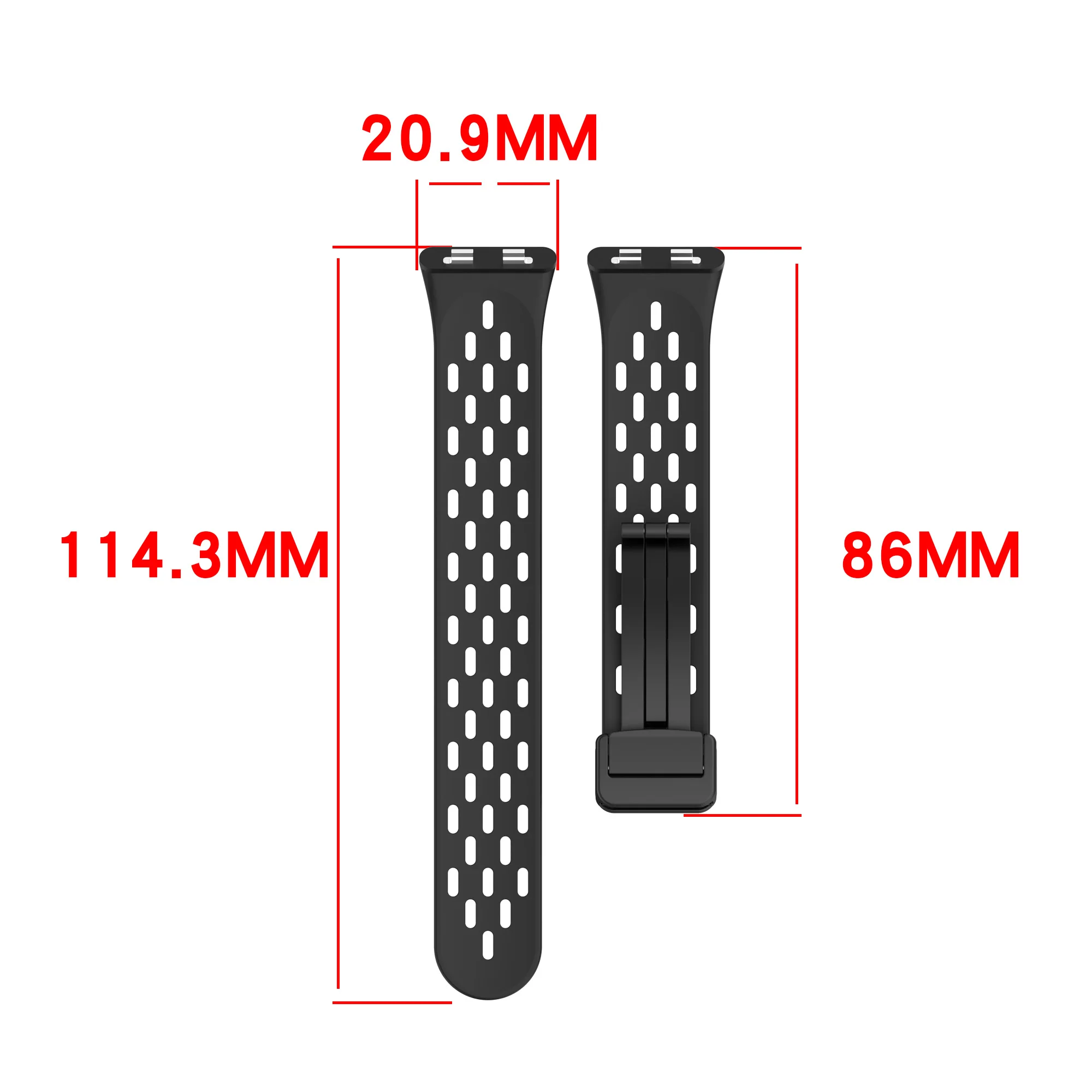 Фото Спортивный силиконовый ремешок для Huawei Band 11 Pro, браслет с магнитной застежкой в стиле Cave, аксессуары для Huawei Band 11 Correa №5