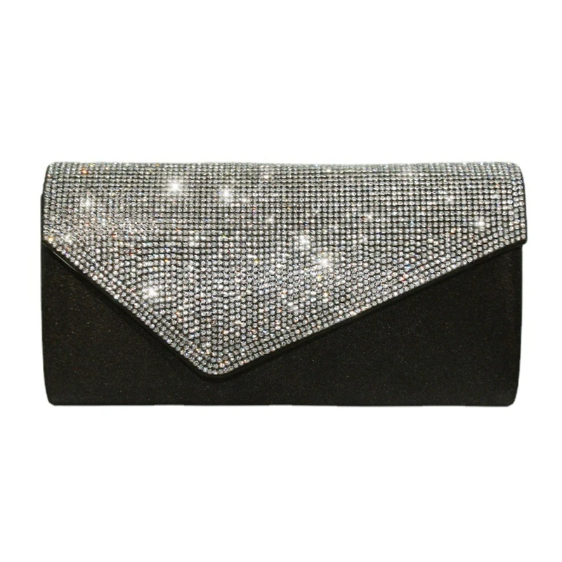 

Women's Flap Glitter Evening Bag Envelope Clutch Handbag Shoulder Crossbody Bags Party Purse with Detachable Chain