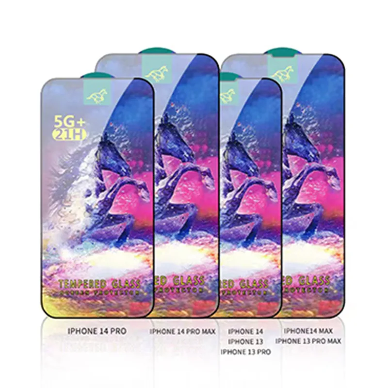 

4Pcs SWIFT HORSE 21H Full Glue Tempered Glass for iPhone 14 13 12 11 Pro Max XS Max XR 6 7 8 plus Screen Protector Color Version