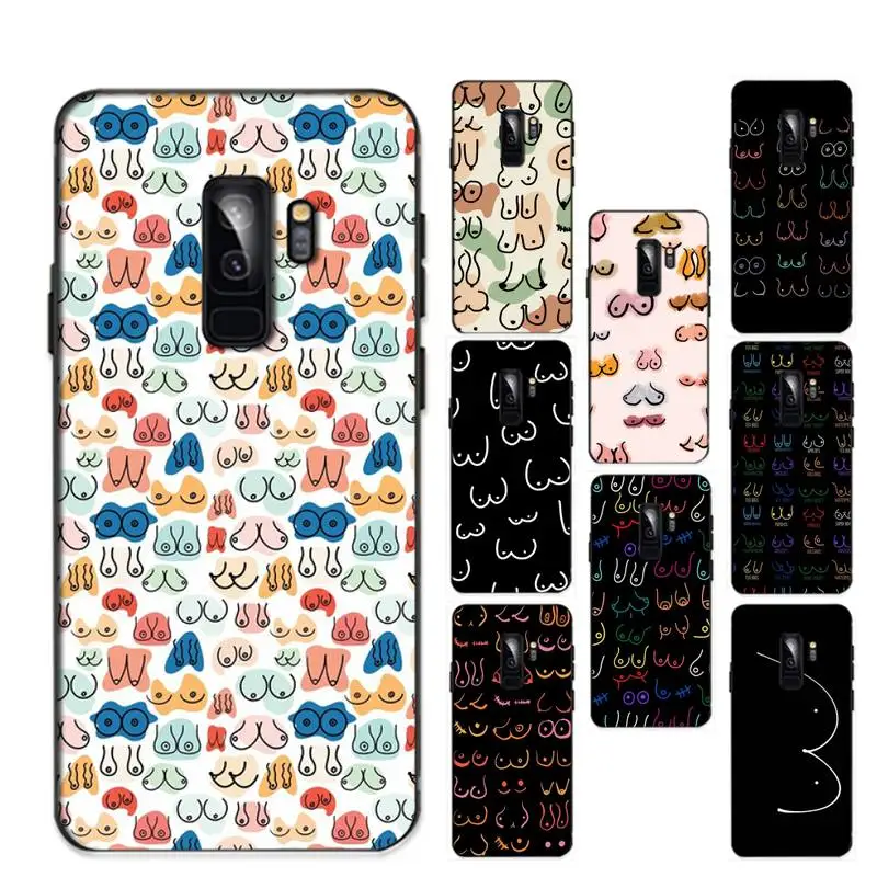 

Boobs Art Print Phone Case for Samsung S20 lite S21 S10 S9 plus for Redmi Note8 9pro for Huawei Y6 cover