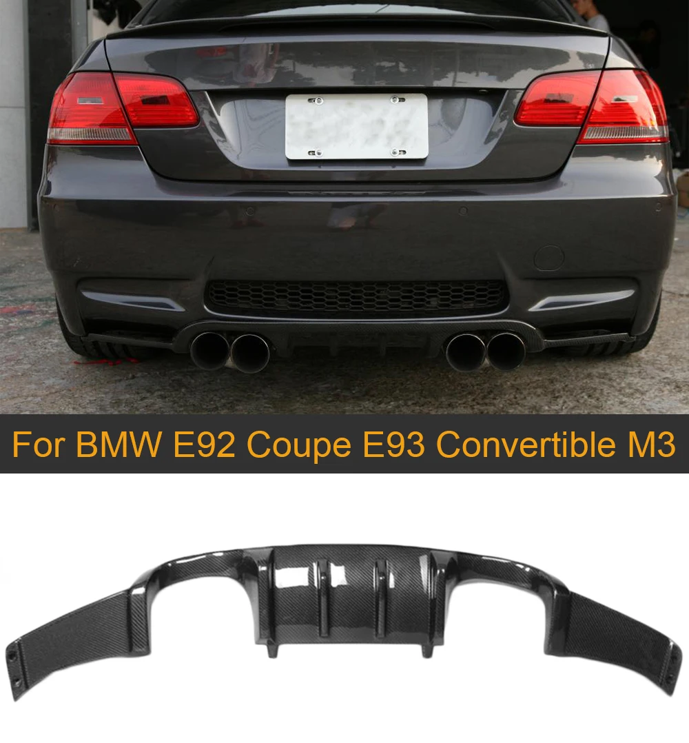 

Car Rear Bumper Lip Spoiler Diffuser For BMW E92 Coupe E93 Convertible M3 2008-2013 Non 4 Door Carbon Fiber Splitter Apron