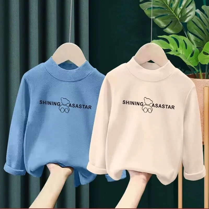 

Нижнее белье с мультяшным принтом, футболка для детей, милый живой Топ с длинным рукавом унисекс, одежда для детей от 9 месяцев до 4 лет, футбо...