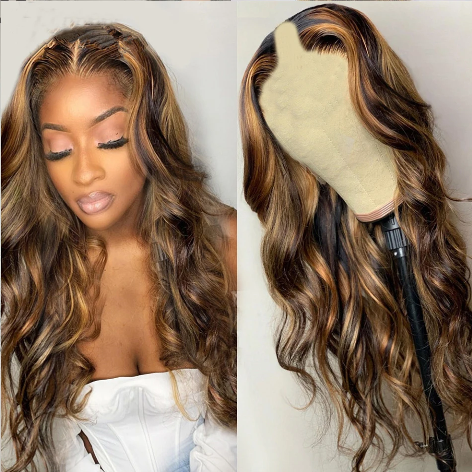 

Highlight 24 inch U Part Wig European Remy Human Hair Body Wave Wig Glueless Jewish Natural Color Soft Wig For Black Women