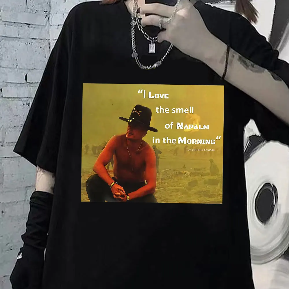 

Classic I Love The Smell of Napalm In The Morning Vintage Male T Shirt Pure Cotton Tops Bill Kilgore Apocalypse Now T-Shirts