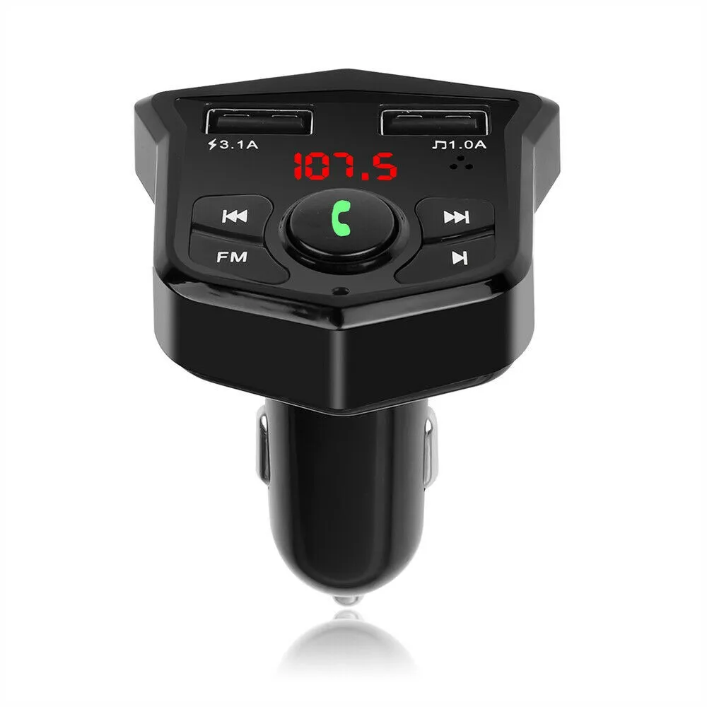 

Bluetooth автомобильный FM-передатчик, mp3-плеер, радио, беспроводной комплект адаптера, автомобильное зарядное устройство с двумя USB, MP3 музыка, TF-к...