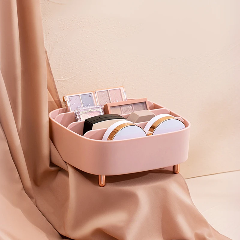 

Eye Shadow Storage Box Desktop Compartment Cosmetic Storage Rack Powder Finishing Box Multifunctional Lipstick Loose