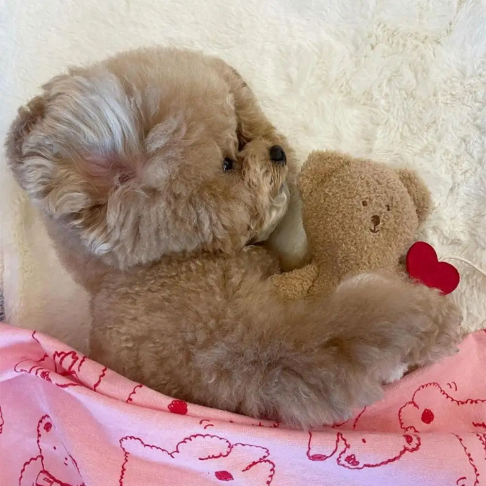 Dog Toy Engaging Entertaining Dog Toy Cute Bear Design with Squeaky Crinkly Features Pet Puzzle Toy for Dogs Attention-grabbing