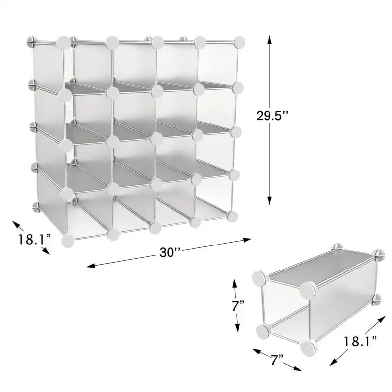 

Piece Interlocking Storage Cubby- Customizable and Stackable by