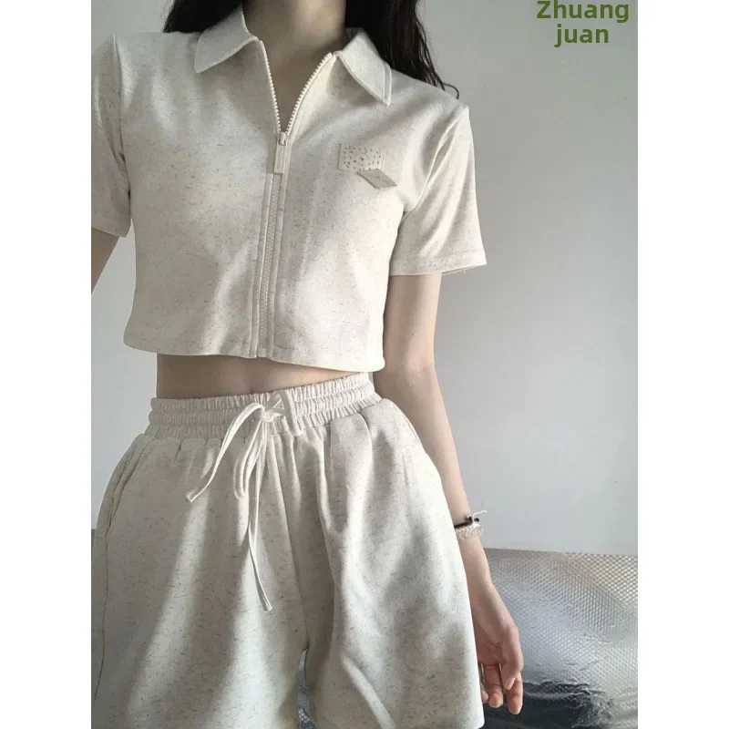 Комплект из 2 предметов в японском стиле повседневная укороченная футболка с