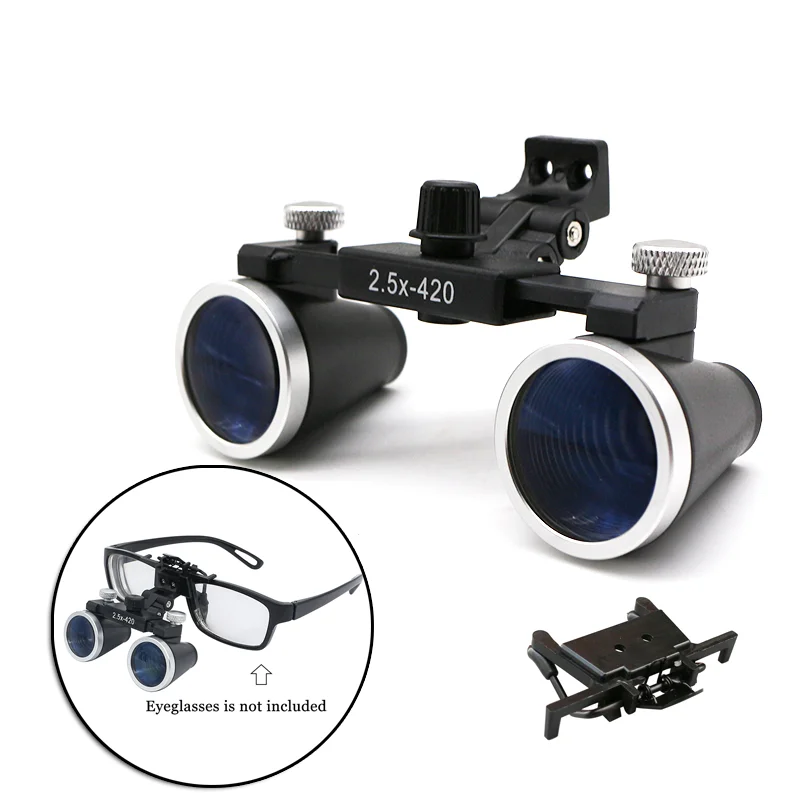 Lornetka lupy stomatologiczne 2.5X 3.5X powlekana soczewka optyczna z klipsem lupa galilejska 3 Lornetka lupy stomatologiczne 2.5X 3.5X powlekana soczewka optyczna z klipsem lupa galilejska 3