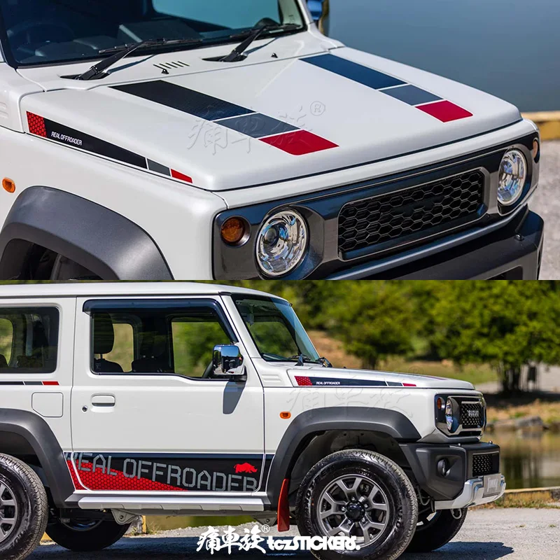 

Новая Автомобильная наклейка для Suzuki Jimny Rhino 2024 модификация кузова под заказ Модная спортивная виниловая пленка декоративные аксессуары
