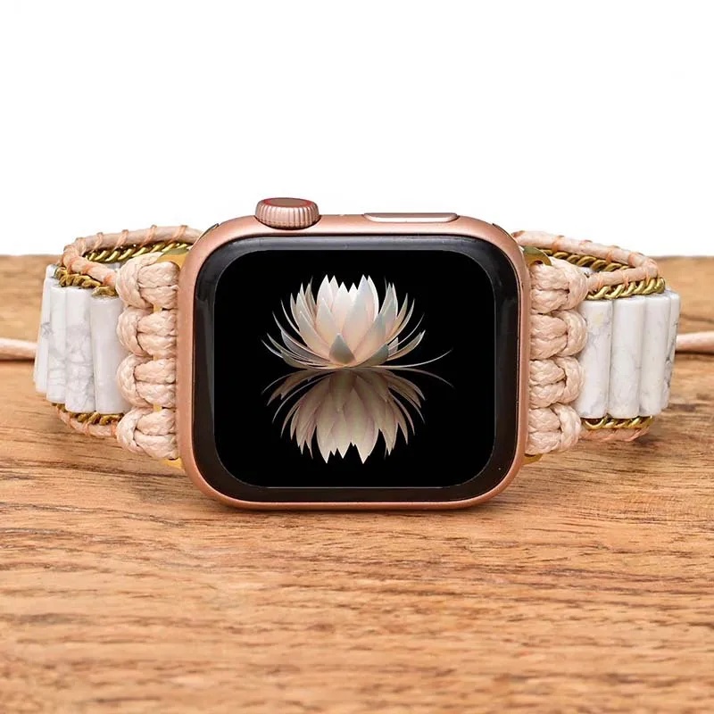 

Браслет плетеный из натурального камня для Apple Watch, iwatch Series