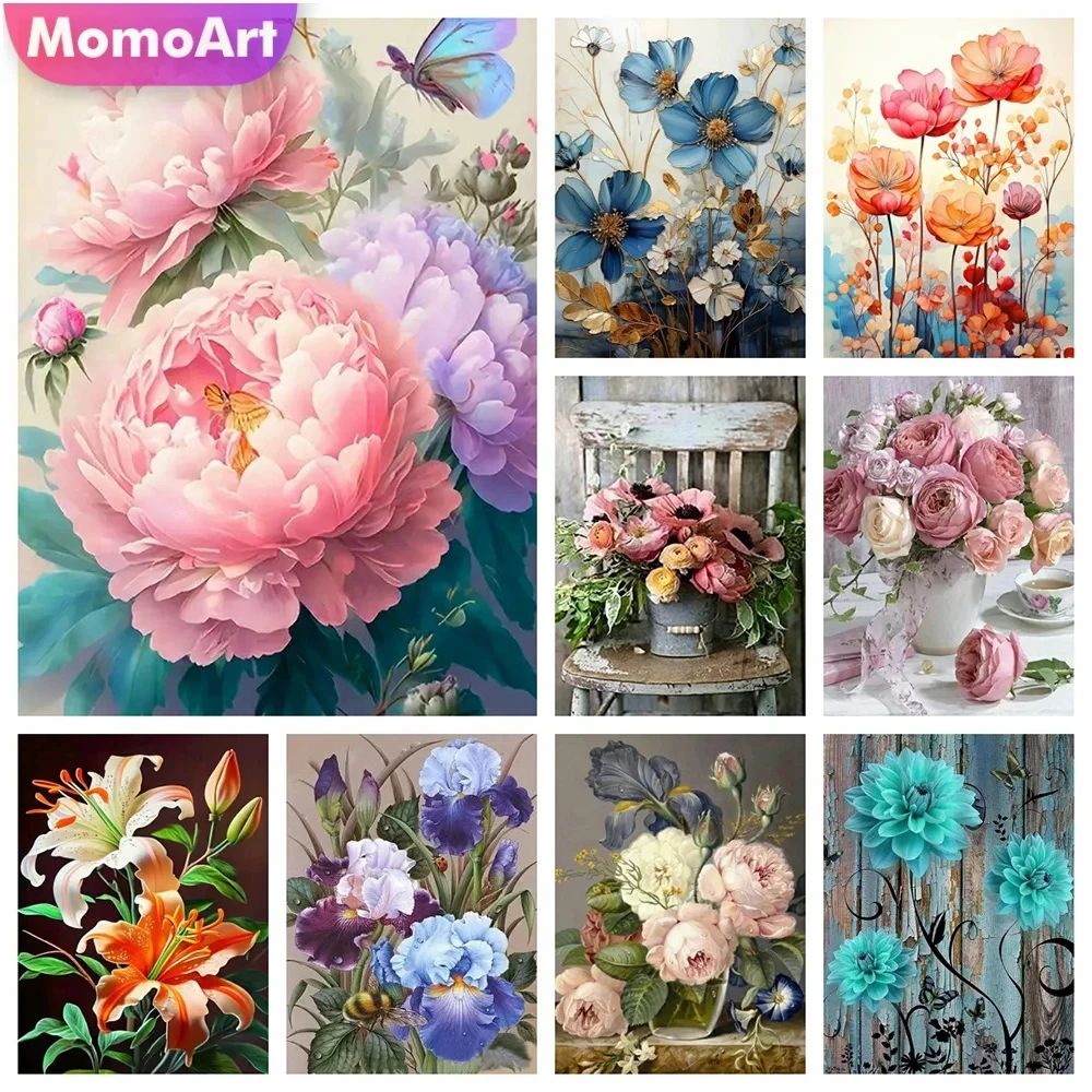 MomoArt полноразмерная алмазная живопись искусственная Маргаритка лилия вышивка