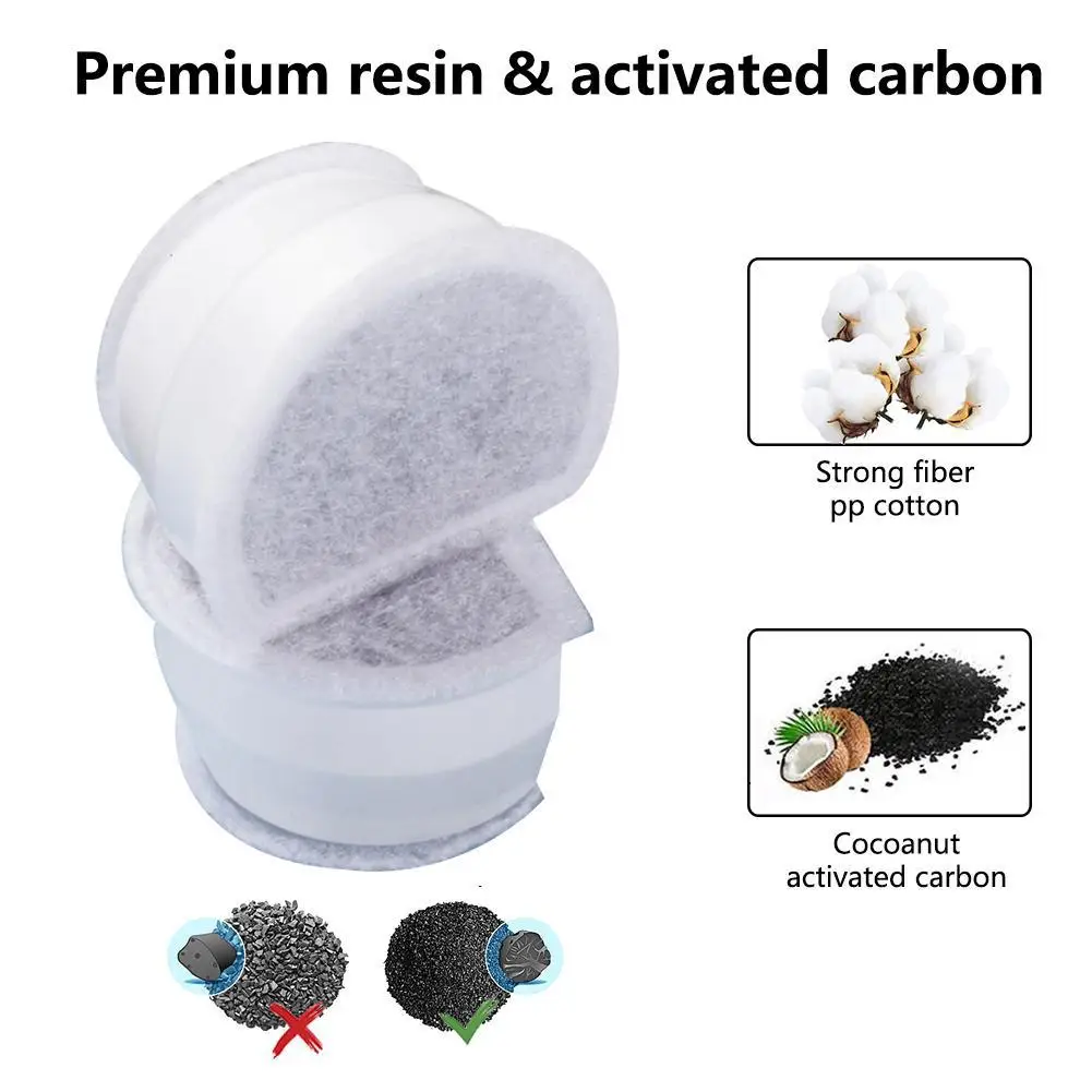 

8pcs Activated Carbon Purify Filter Replacement Parts Compatible For Petsafe Automatic Water Dispenser Fountain