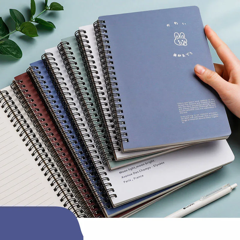 

A5 Rollover Coil Notebook Thickened Small Fresh Spiral Notepad Notebook Book Hand Ledger Student Stationery New
