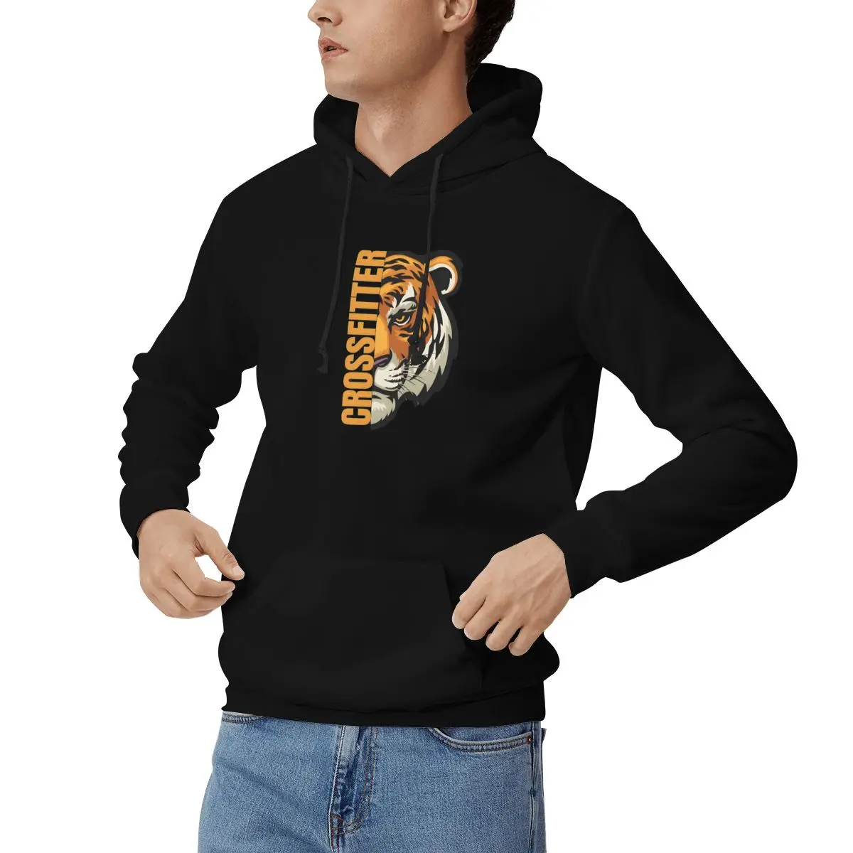 Crossfitter Tiger Дизайн Полиэстер Толстовка Мужская