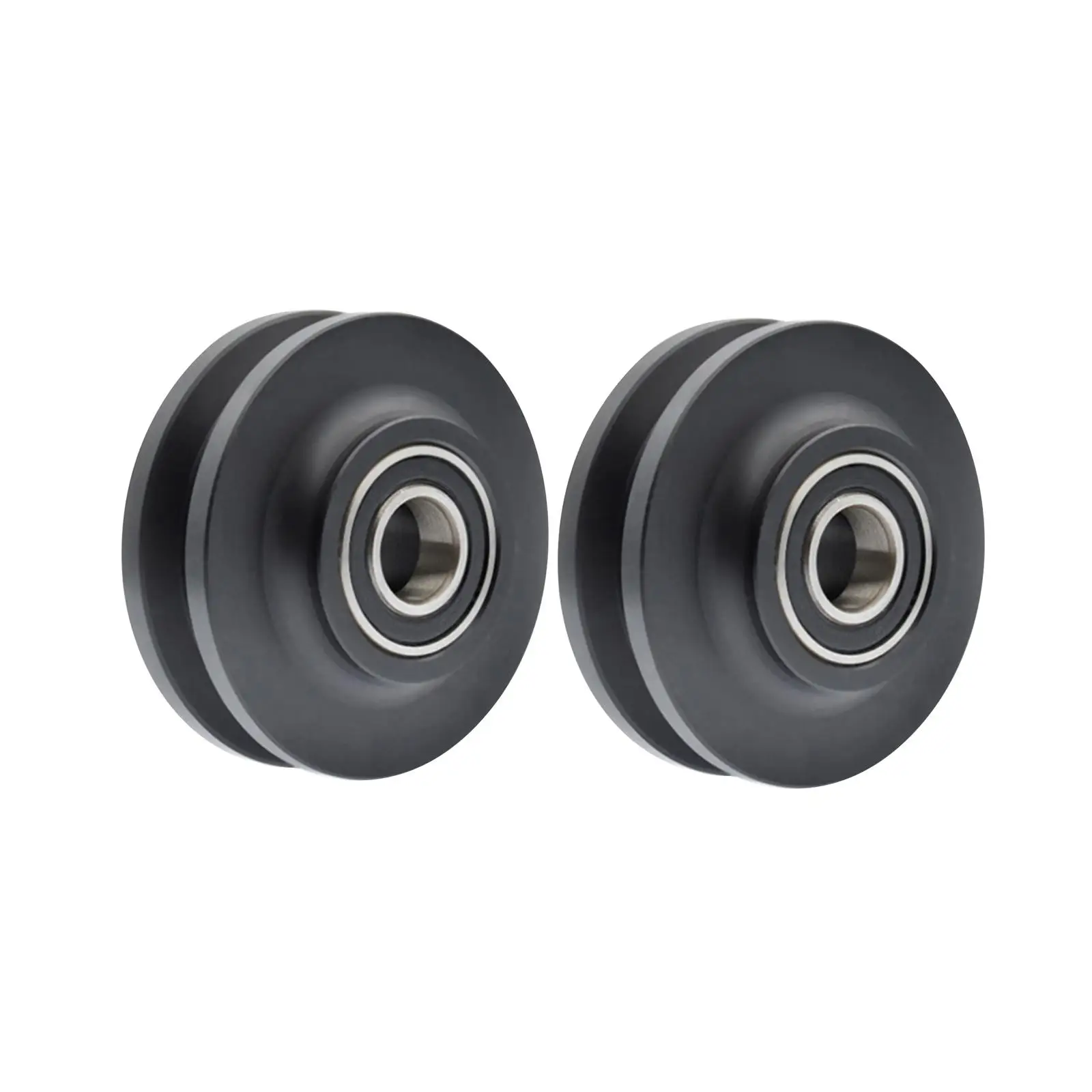 2 шт. ролик для раздвижной двери сарая украшения дома прочный черный