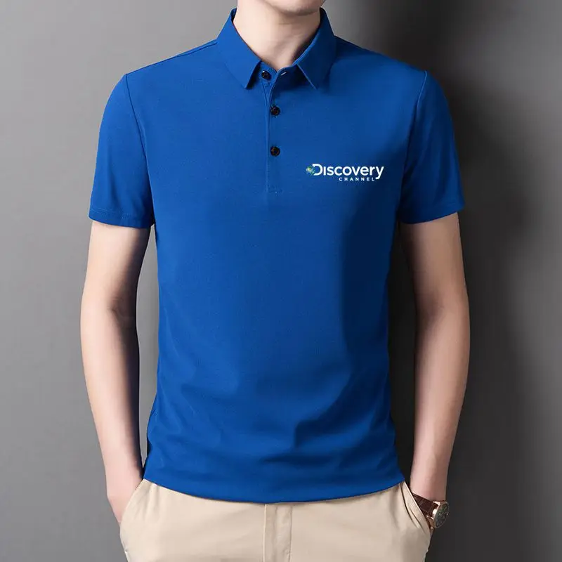 

Top Grade Cotton New Brand Designer Discovery Channel Polo Shirt Men Summer Short Sleeve Casual luxury Fashions general Clothes