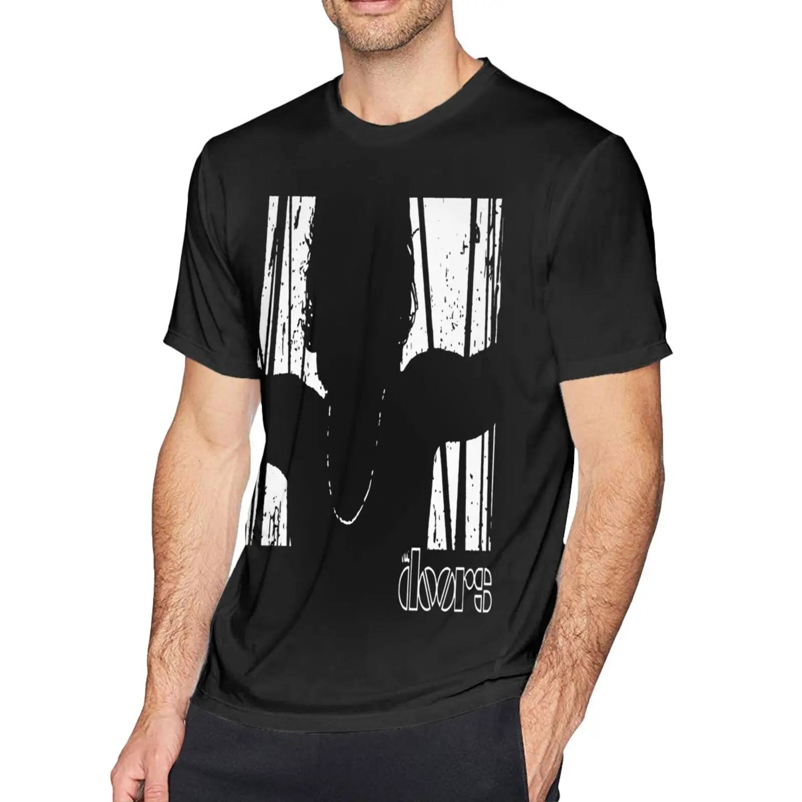 

Футболка Мужская/женская с надписью The Door, короткий рукав, оверсайз