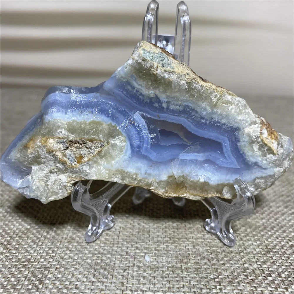 

Natural Raw Blue Lace Agate Chalcedony Geode Gemstone Lrregular Rough Crystal Stone Quartz Minerals Healing Gift Decor Specimen