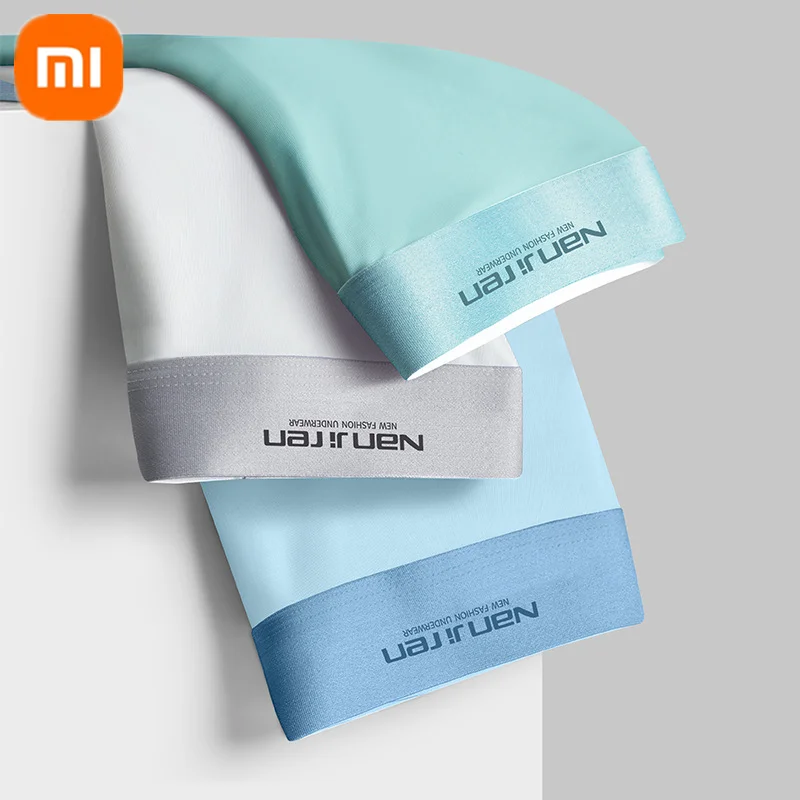 

3pcs XiaoMi mijia graphene anti-bacterial crotch ice silk men's underwear breathable moisture-absorbing comfortable boxer briefs