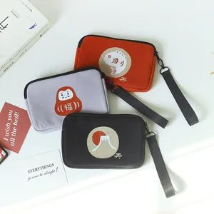 Japanese Style Cute Cartoon Coin Purse Women Mini Canvas Credit Card Holder Wallet  Fashion Clutch Key Coin Money Bag