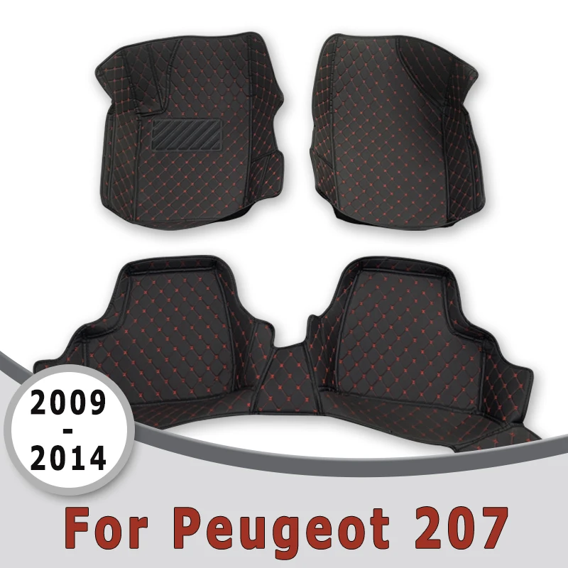 

Автомобильные коврики для Peugeot 207 2014 2013 2012 2011 2010 2009, коврики, автозапчасти, аксессуары, продукты, накладки на ножки, накладки
