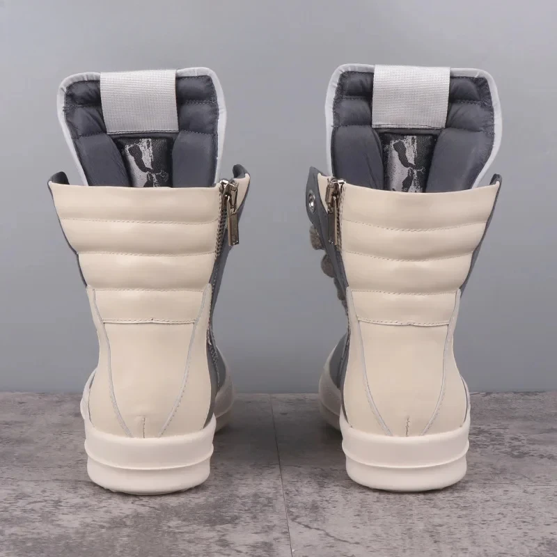 Винтажные высокие ботинки из натуральной кожи Rick на молнии для женщин и мужчин