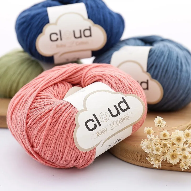 

Cloud Cotton Thread Baby Wool Baby Organic Pure Cotton Thread Handmade Sweater Knitting Thread DIY Baby Shoe Velvet Wool
