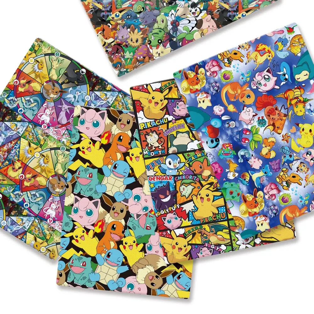 Покемон мультфильм ткань 140*50 см ручная работа шитье пэчворк квилтинг детское