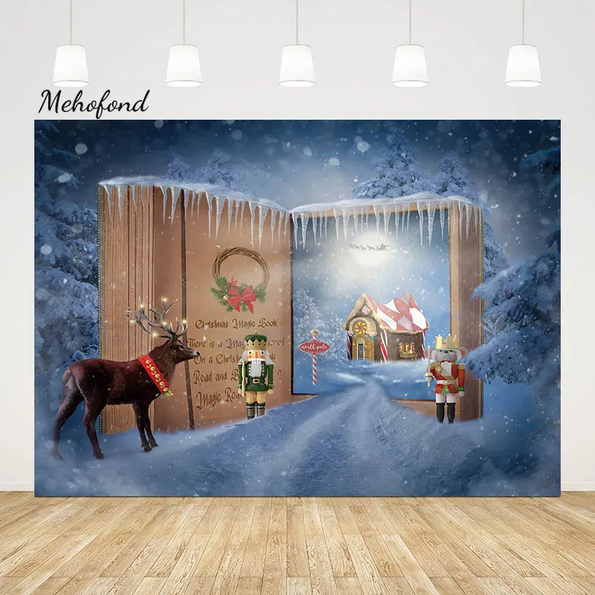 Фотофон Mehofond Рождество Северный шест фотосессия Зимняя сказка Дети День