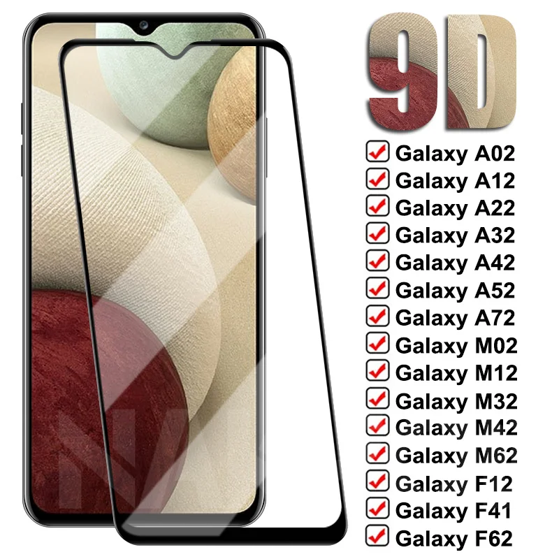 

1-5 шт. Защитное стекло для Samsung Galaxy A02 A12 A22 A32 A42 A52 A72 закаленное стекло M12 M32 M42 M62 F12 F41 F52 F62 Пленка чехол