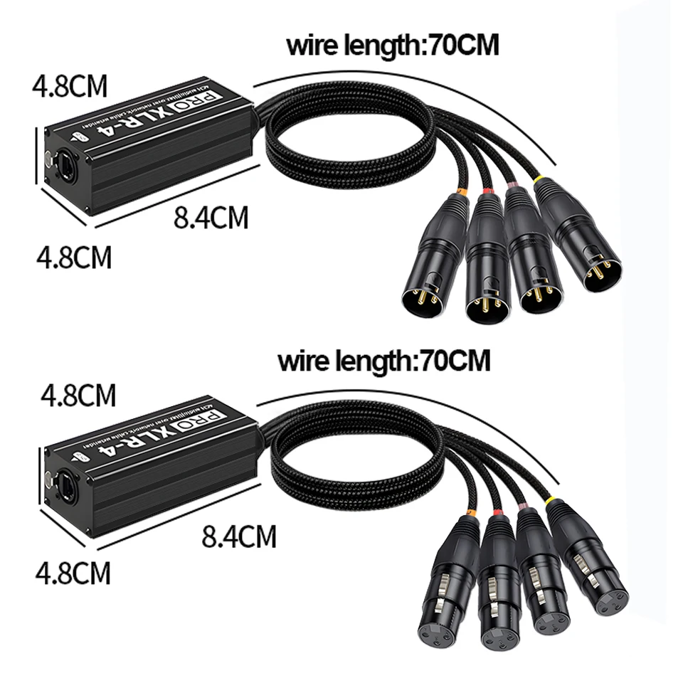 Сетевой удлинитель XLR на 4 канала, 0,7 м, с удлинением кабеля Ethernet на 300 метров для передачи аудиосигнала DMX для сценического освещения (art.: 3920cdc3d1aa2) - 3920cdc3d1aa2
