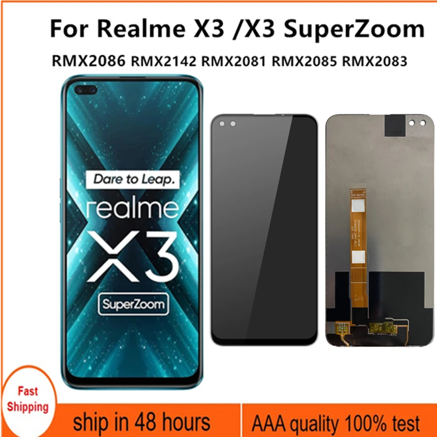 

6.6" For Realme X3 SuperZoom RMX2086 RMX2142 RMX2081 RMX2085 RMX2083 LCD Screen Display Touch Digitizer Panel Assembly