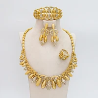 indian wedding gold jewelry diamond bow set ladies pendant statement african beads crystal necklace earrings bracelet ring