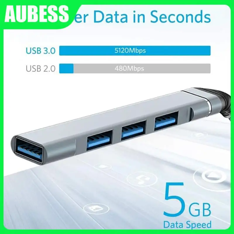 

4 Port Multi Splitter Adapter Usb3.0 Expansion Hub Portable Usb 3.0 Type-c Hub Usb3.0 Laptop Converter Type C Hub High Speed
