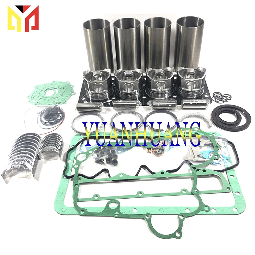 

V1505 Engine Rebuild Kit Overhual Repair Gasket Set For Kubota Excavator Tracotr Liner Sleeve Piston Ring Bearing