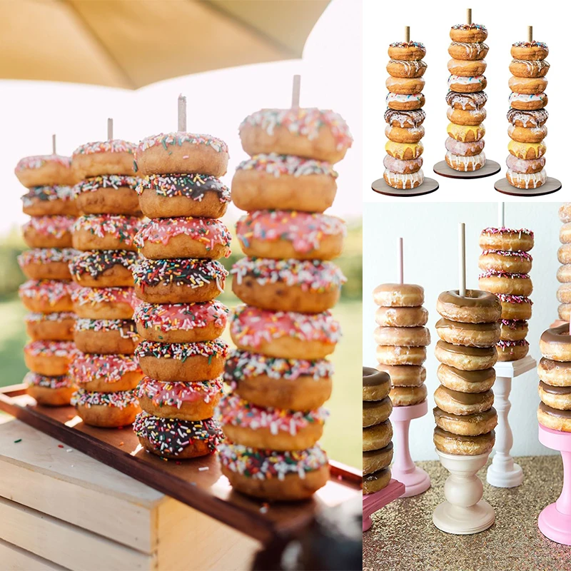 Donuts Stands Board Wall Wooden Doughnuts Stands Wedding Birthday Party Donut Bar Holder Dessert Bar Stand Wedding Decoration