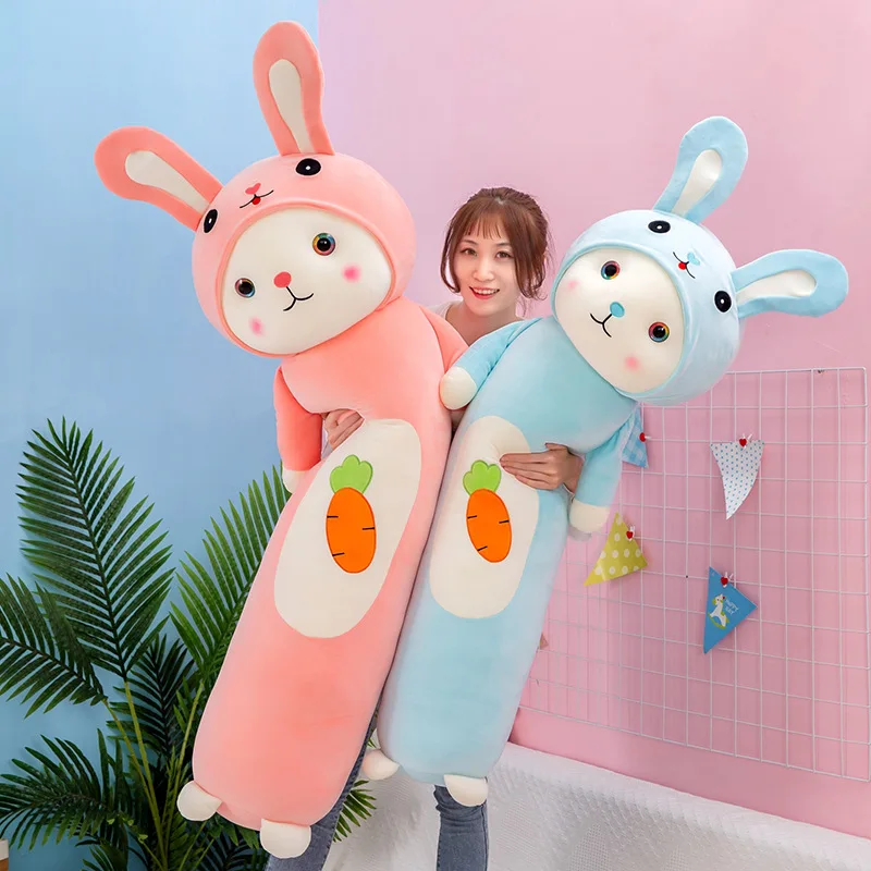 

Zqswkl 110/130cm kawai rabbit plush toy girl sleeping soft long pillow hugs children's birthday gift large animals stuffed toys