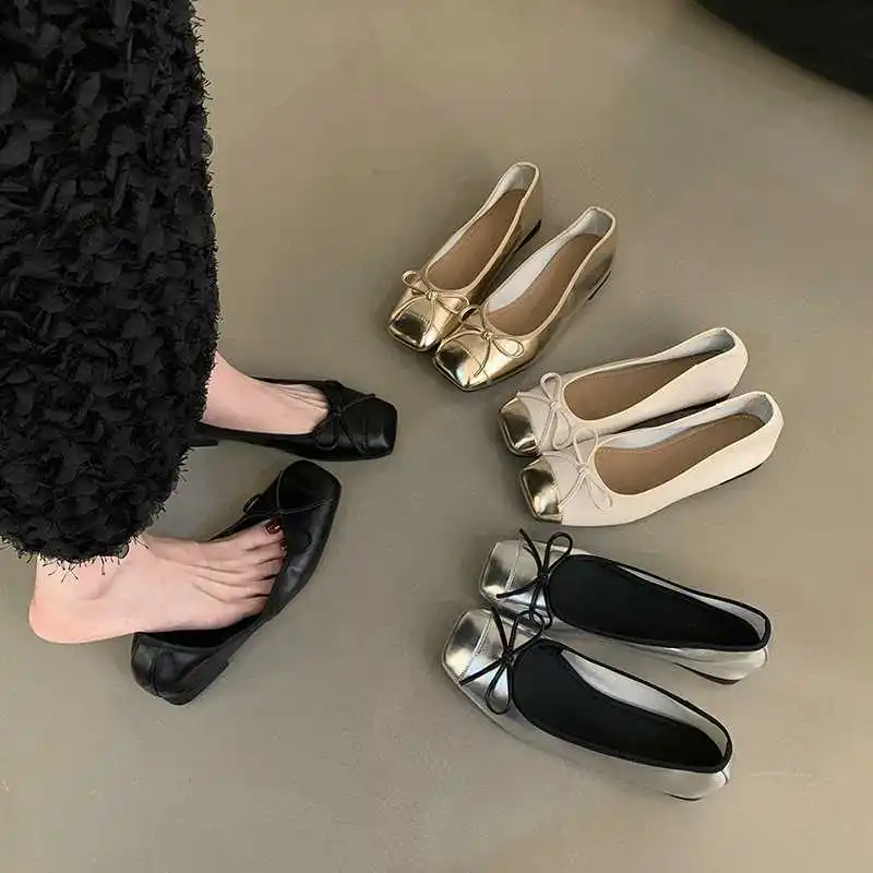 Туфли женские на плоской подошве элегантные удобные с закрытым носком Мэри Джейн