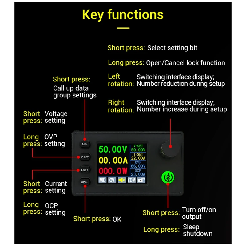 Новинка Регулируемый понижающий блок питания постоянного тока с ЧПУ модуль